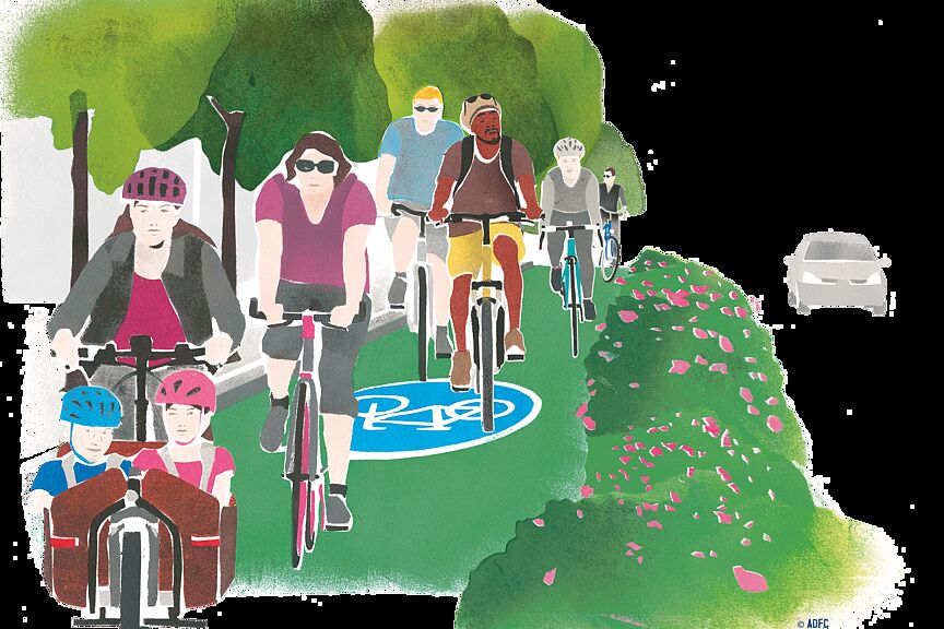 Radfahrstreifen Illustration Radfahrstreifen Illustration